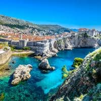 Vista panoramica de dubrovnik costa adriatica croacia