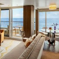 Crystal cruises symphony crystal penthouse suite living room