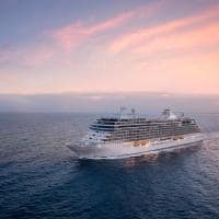 Regent seven seas spl ship aerial sunset