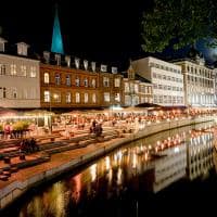 Dinamarca aarhus canal noite