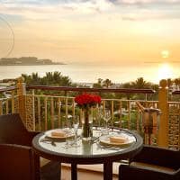 The ritz carlton dubai romantic balcony set up