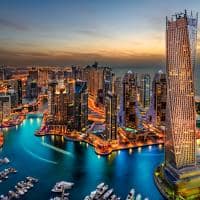 Vista aérea marina cidade Dubai