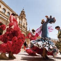 Seville flamenco na praça