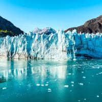 Alaska glacier bay landscape view from cruise ship holiday travel