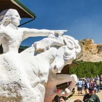 Eua dakota sul parque nacional crazy horse estatua