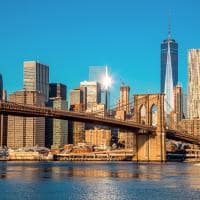 Horizonte nova york brooklin bridge e manhattan nova york estados unidos