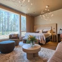 Balder luxury lodge finlandia laponia bed view