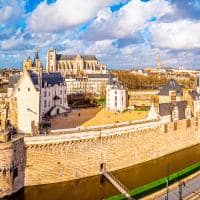 Aerial view of castle in nantes in france2