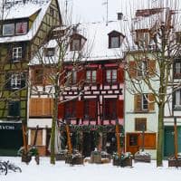 Franca estrasburgo mercado natal neve