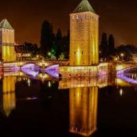 Franca estrasburgo ponte rio noite
