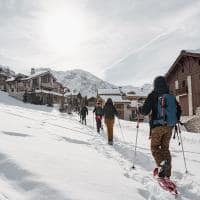 Franca val disere raquete de neve pessoas