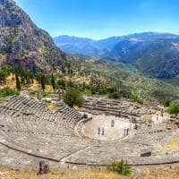 Antigo teatro Delphi, Grécia