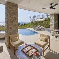 Grecia costa navarino mandarin oriental pool villa terraco