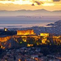 Parthenon ao pôr-do-sol - Atenas, Grécia.
