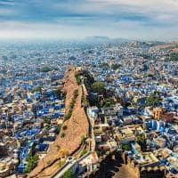 Vista aérea Jodhpur, Cidade Azul, Jodhpur, Rajastão, Índia