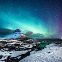 Islandia aurora boreal monte kirkjufell