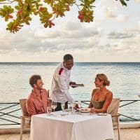 Jamaica round hill hotel and villas seaside terrace dinning