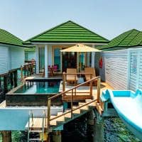 Lagoon villa with pool slide b