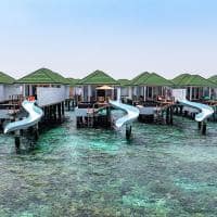 Lagoon villa with pool slide