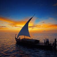 Maldivas baros barco pordosol