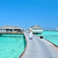 Pacote Ilhas Maldivas bangalô sobre águas
