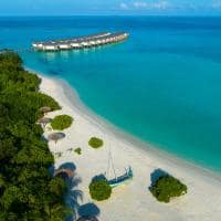 Raaya by athosphere aerial view and water villas