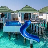 Two bedroom lagoon villa with pool slide