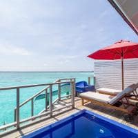 Water villa with pool slide c