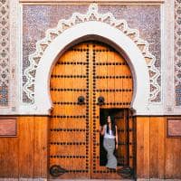 Marrocos fez porta mesquita mulher