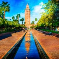 Marrocos marrakech minarete da mesquita de koutoubia
