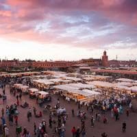 Mercado Jamaa el Fna, Marrakesh, Marrocos