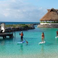 Mexico hard rock riviera maya paddle boarding view