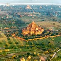 Vista aérea templos Bagan, Myanmar