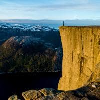 Noruega preikestolen pulpito pedra pordosol