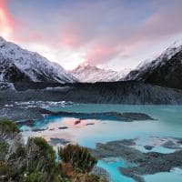 Mueller Glacier, Parque Nacional Aoraki/Monte Cook, Nova Zelândia