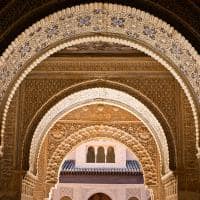 Detalhe da decora o ornamental no pal cio de alhambra granada espanha