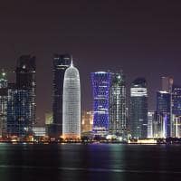 Qatar doha skyline noite