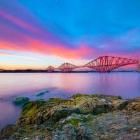 Escocia edimburgo ponte forth pordosol
