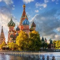 Catedral de São Basílio, na Praça Vermelha - Moscou, Rússia.