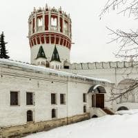 Dia de inverno no convento Novedevichy - Moscou, Rússia.