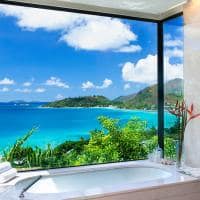 Raffles seychelles panoramic pool villa banheira