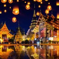 Tailandia festival das lanternas templo wat phra singh