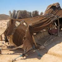 Tenda berbere em Matmata, Tunísia.