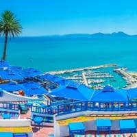 Vista cênica de Sidi Bou Said - Tunísia.