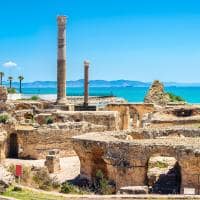 Vista panorâmica da antiga cidade de Cartago - Tunis, Tunísia.