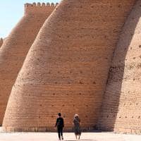 The walls of the ark fortress bukhara uzbekistan